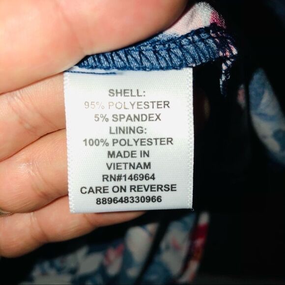 Elle ruffle faux wrap knee length floral dress xs - Picture 13 of 13